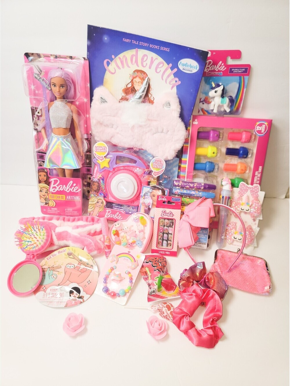 Girls Pink Self-Care Gift Box with Doll, Nail